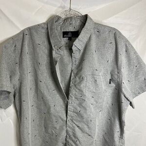 Gray button up shirt